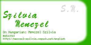 szilvia menczel business card